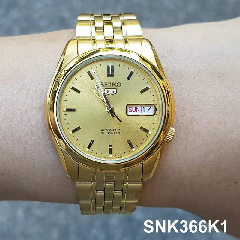 Seiko 5 Automatic Gold Dial Men's Watch | SNK366K1